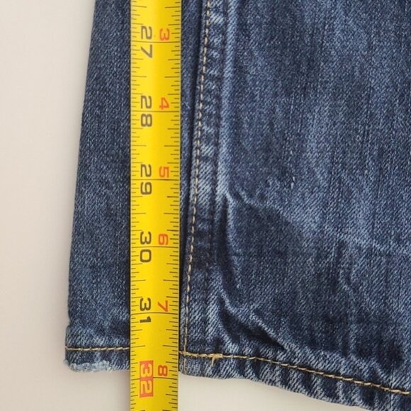 American Eagle Men's Slim Jeans Dark Blue Denim Fade 100% Cotton Size 30 X 34 - Picture 14 of 14